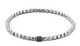 White Gold Men's Black Diamond Tresore Stretch Bracelet