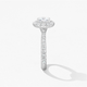 Vela Halo Engagement Ring with Diamond Band