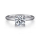 Lark White Gold Round Solitaire Engagement Ring Setting