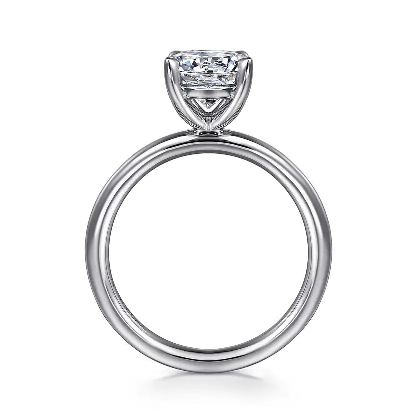 Lark White Gold Round Solitaire Engagement Ring Setting