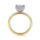 Evelina White and Yellow Gold Diamond Engagement Ring Setting