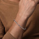 Men's Sterling Silver Figaro Chain Bracelet