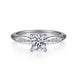 Quinn White Gold Round Diamond Channel Set Engagement Ring Setting