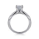 Quinn White Gold Round Diamond Channel Set Engagement Ring Setting