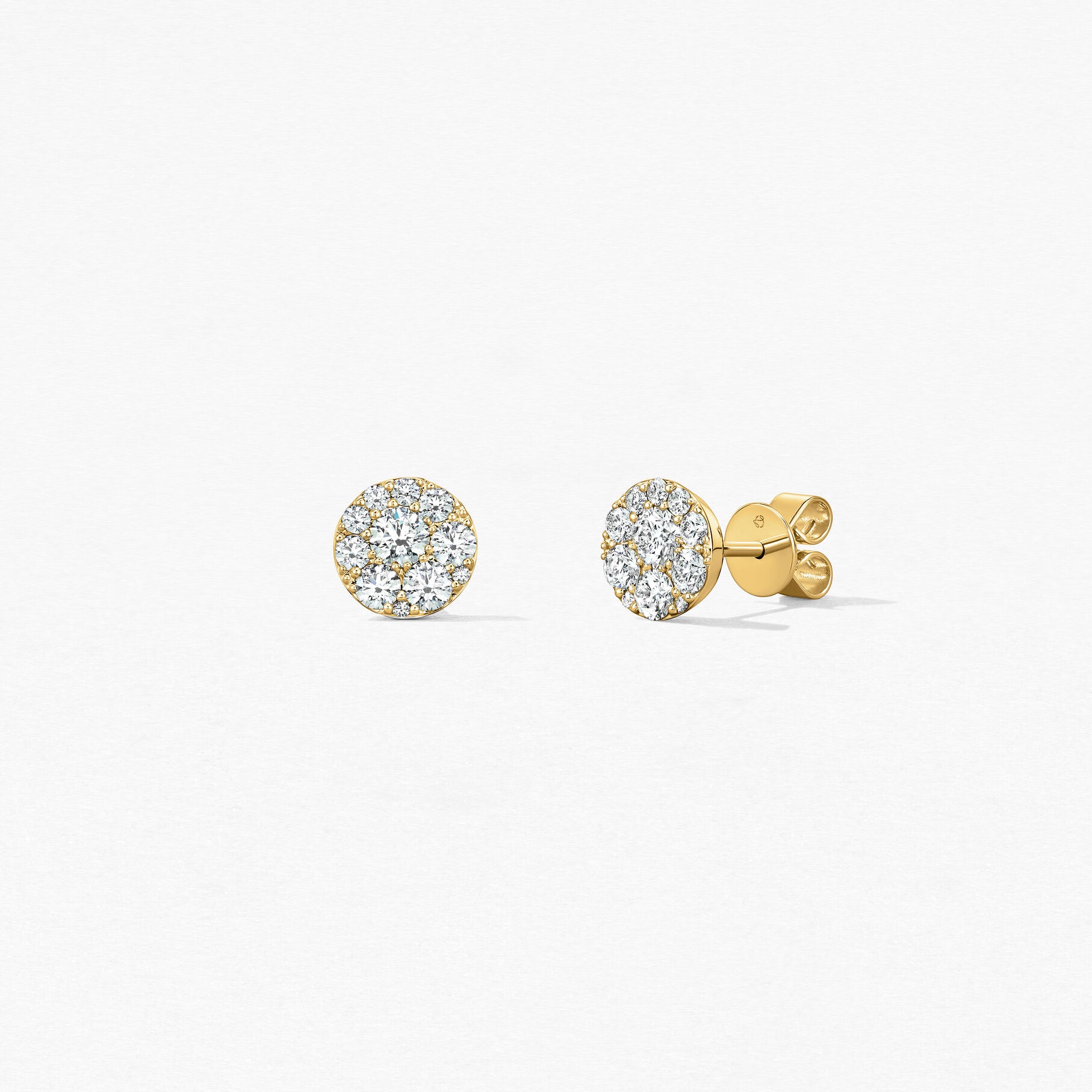 Tessa Diamond Circle Stud Earrings