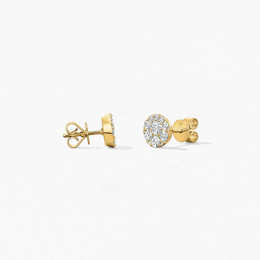 Tessa Diamond Circle Stud Earrings