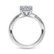 Campana White Gold Round Diamond Twisted Engagement Ring Setting