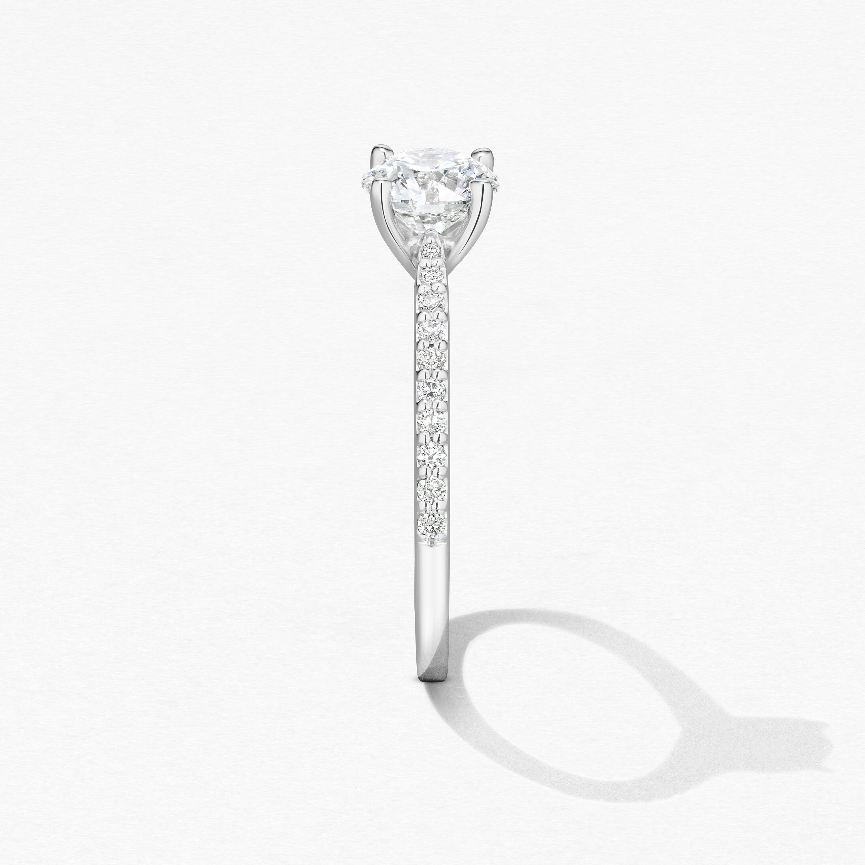 Camilla HOF Engagement Ring with Diamond Band