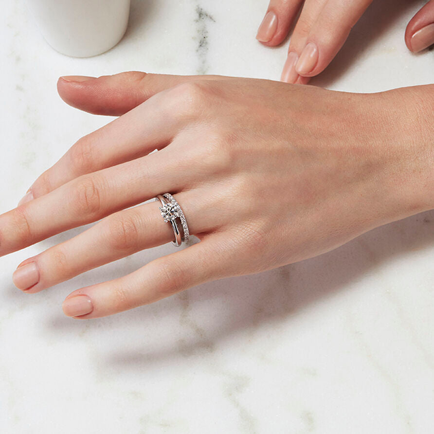 White Gold Transcend Premier Diamond Band