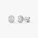 White Gold Oval Ellipse Diamond Stud Earrings