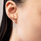 White Gold Ellipse Leverback Diamond Earrings