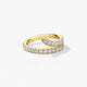 Yellow Gold Vela Double Row Pave Diamond Bypass Ring