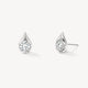 White Gold LU Droplet Stud Earrings