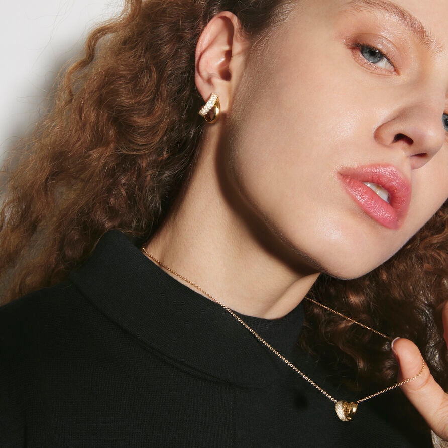 White Gold Inside Out Diamond Flip Earrings