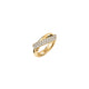 Yellow Gold INSIDE/OUT Elongated Diamond Flip Ring