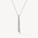 White Gold Inside Out Diamond Flip Drop Pendant Necklace