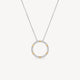 White and Yellow Gold Copley Diamond Circle Pendant