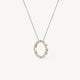 White and Yellow Gold Copley Diamond Circle Pendant