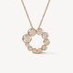 Yellow Gold Dream Circle Diamond Pendant Necklace