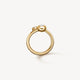 Yellow Gold Dream Bypass Pave Diamond Ring