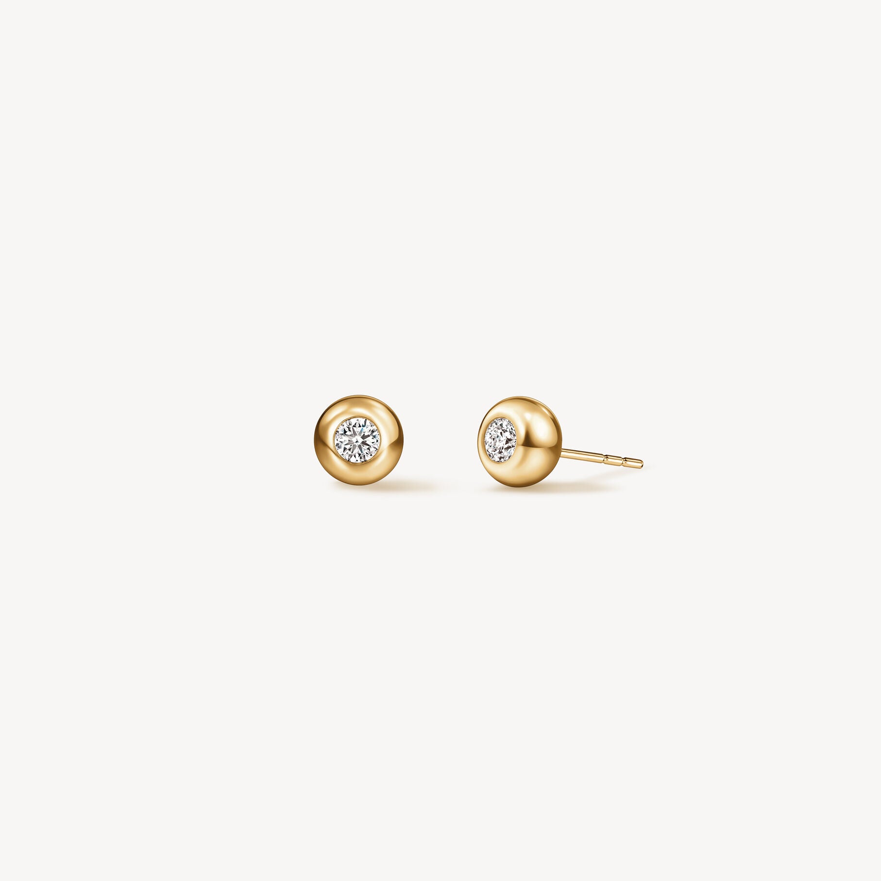 Yellow Gold Diamond Dream Solo Stud Earrings