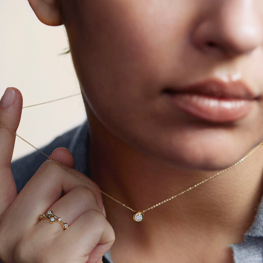 Yellow Gold Diamond Dream Bypass Ring