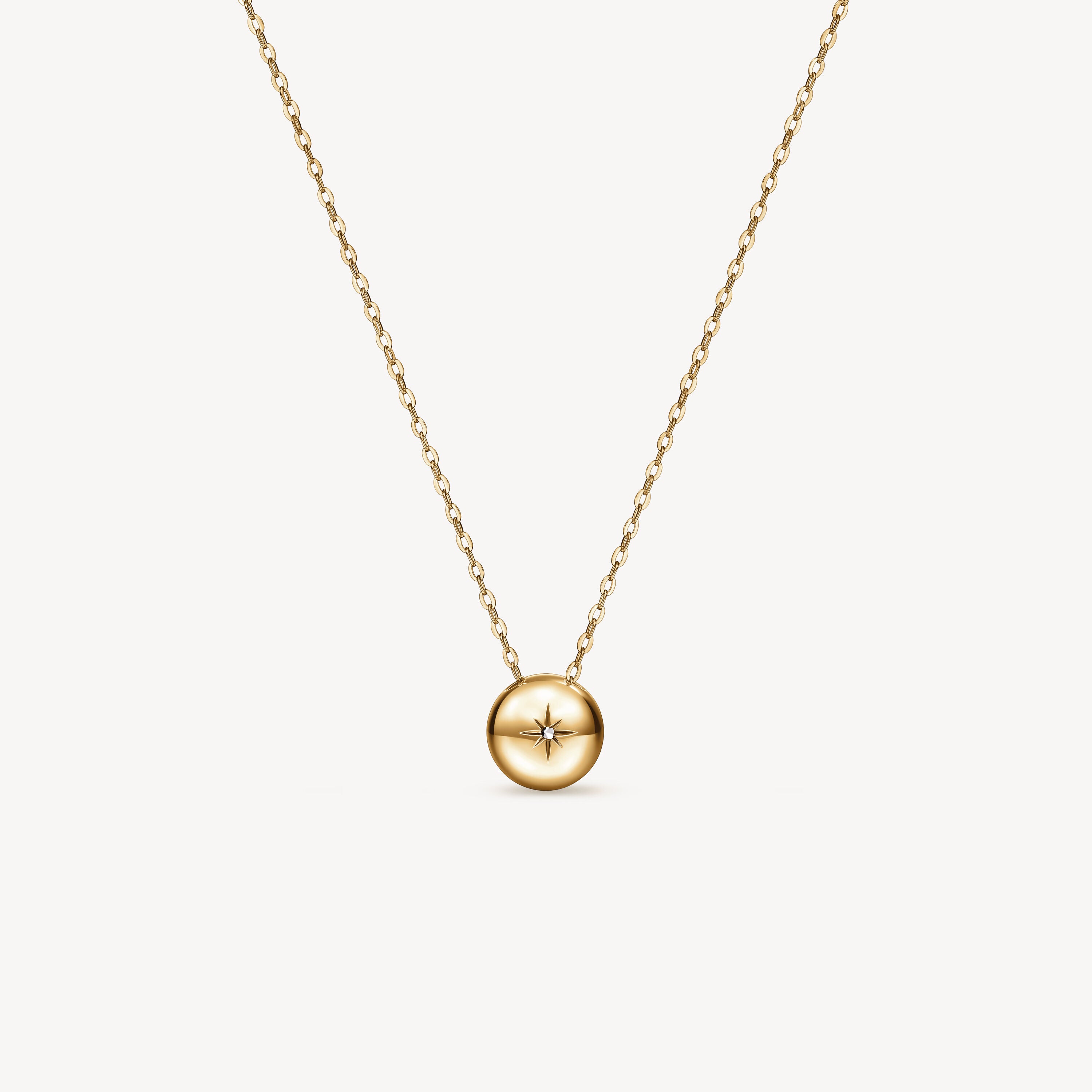 Yellow Gold Dream Solo Diamond Pendant Necklace