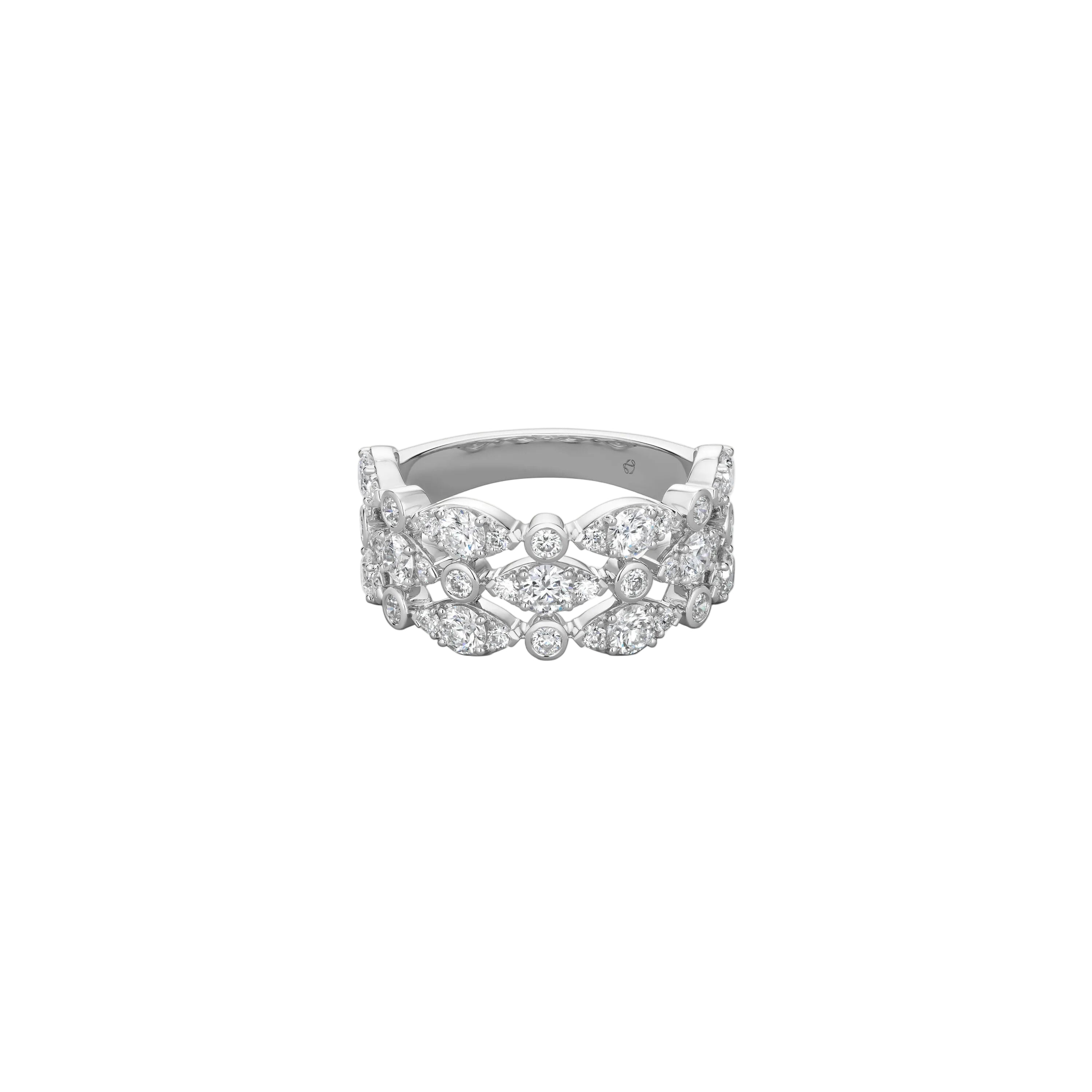 Regal Bezel Triple Ring