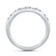White Gold Baguette and Round Diamond Curved Wedding Band