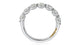 White Gold Elegant Single Shared Prong Halfway Round Diamond Wedding Band
