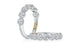 White Gold Elegant Single Shared Prong Halfway Round Diamond Wedding Band