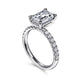 Winslow White Gold Emerald Cut Pave Diamond Engagement Ring