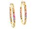 Rainbow Sapphire Oval Hoops