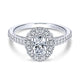 Oval Double Halo Engagement Ring