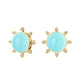 Cosmic Sun Blue Topaz Studs