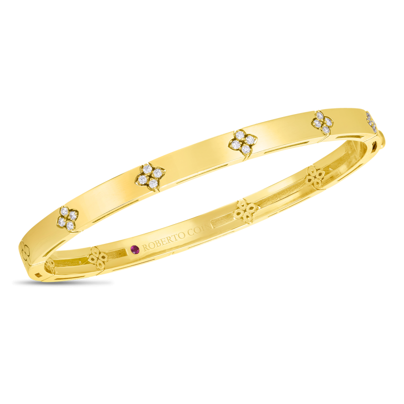 Diamond Love in Verona Yellow Gold Bangle