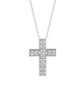 Medium Diamond Box Cross Necklace