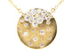 Yellow Gold Flush Set Confetti Diamond Disc Pendant