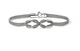 Sterling Silver Infinite Love Knot Station Double Row Bracelet