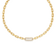 Yellow Gold Navarra Single Pave Diamond Link Necklace