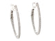 White Gold Oval Diamond Inside Out Hoop Earrings