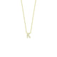 Yellow Gold Tiny Treasures Diamond Love Letter "K" Necklace
