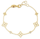 Yellow Gold Principessa Diamond Flower Station Bracelet