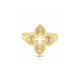 Petite Venetian Princess Satin & Diamond Accent Flower Ring