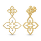 Princess Flower Large Open Frame Diamond Earrings
