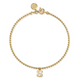 Yellow Gold Bujukan Initial 'S' Bracelet