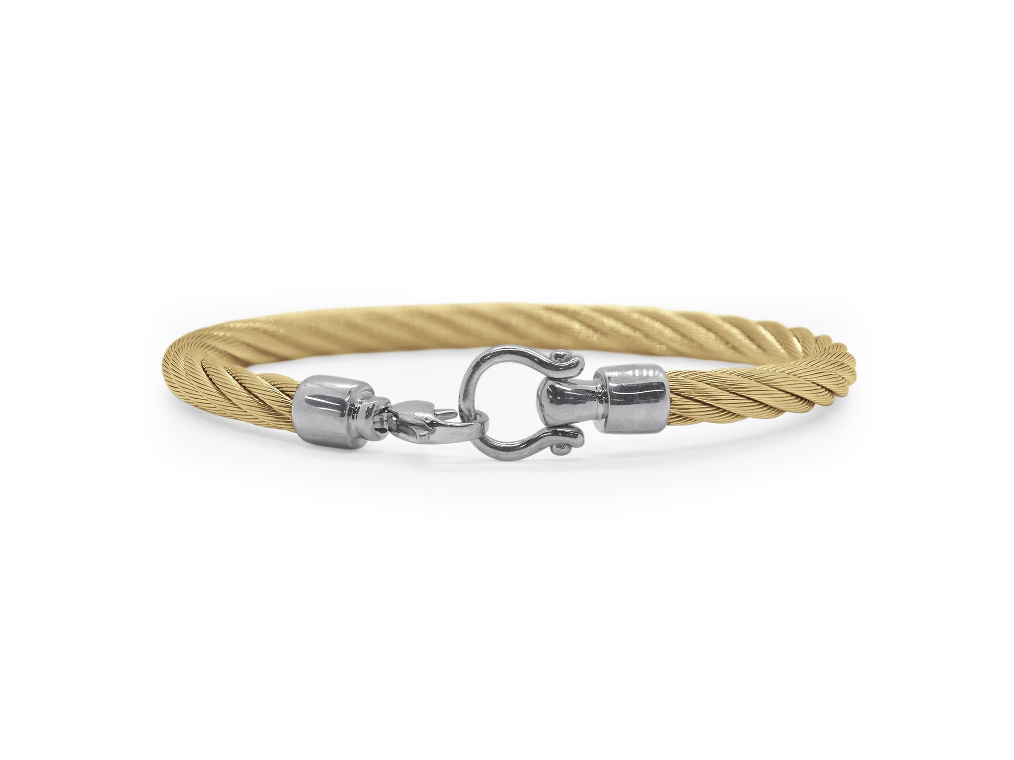Men's Yellow Cable Buckle Bracelet