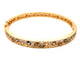 Yellow Gold Natural Fancy Color and White Diamond Bangle