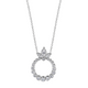 Hera Small Marquise Circle Diamond Pendant Necklace