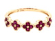 Yellow Gold Ruby Clover Ring